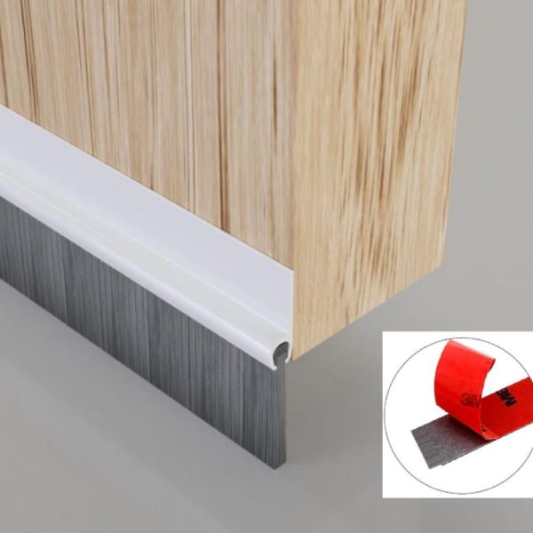 TIRA DE SELLADO PVC BLANCO CON PELO AUTOADHESIVO 1-1/2"X100CM HA-19002